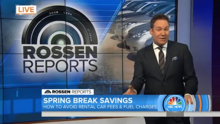 Jeff Rossen from the Today Show revealing secrets to save money on car rentals