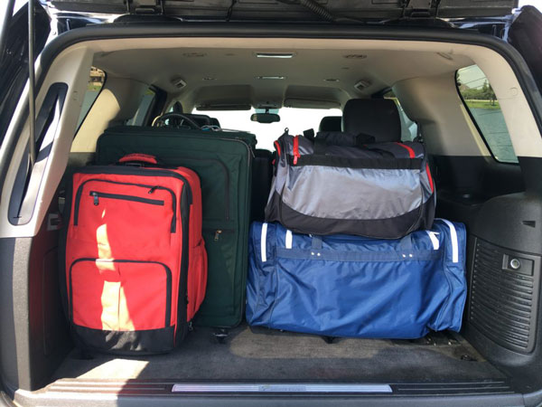 Luggage space in a Ford Expedition