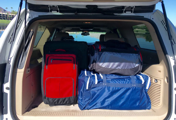 Excellent Luggage Space for Rent in the Chevy Surburban